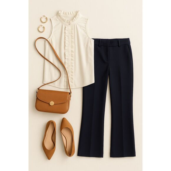 J.Crew Women’s Navy Stretch Dress Pants Slim Straight Work Trousers - Picture 5 of 13